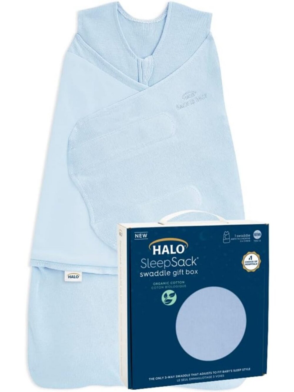 Organic Cotton Newborn Swaddle Gift Set | 1-Piece Sleepsack, TOG 1.5, 0-3 Months